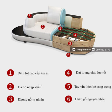 Sofa băng Gloria hiện đại phong cách Italia 11 sofa băng gloria