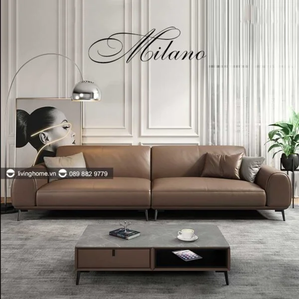 Sofa băng Milano dự quyến rũ từ Italia với kiểu dáng hiện đại, trang nhã, êm ái rất phù hợp sử dụng cho các tiệm nail, spa