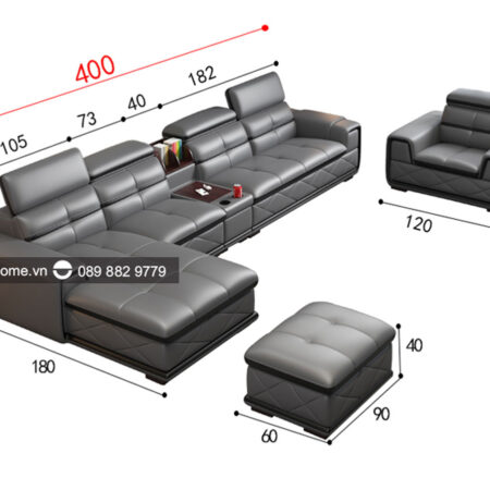 Sofa góc L Emma phong cách tinh tế Italia 13 Sofa góc L emma