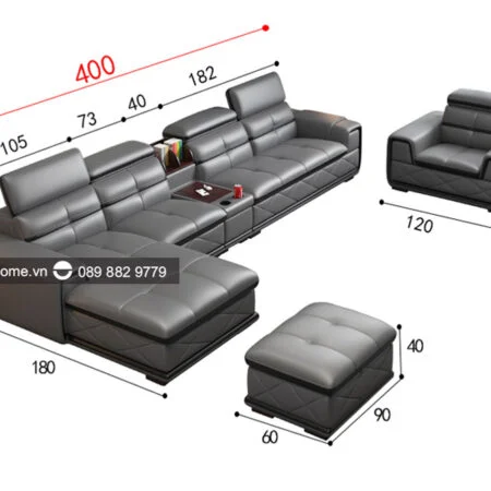 Sofa góc L Emma phong cách tinh tế Italia 13 Sofa góc L emma