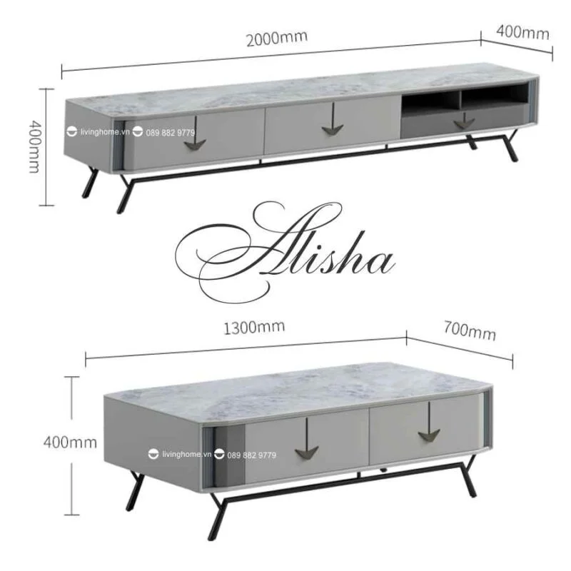 Kệ tivi mặt đá phiến Alisha nhập khẩu xịn bền đẹp 22 Kệ tivi mặt đá phiến Alisha nhập khẩu