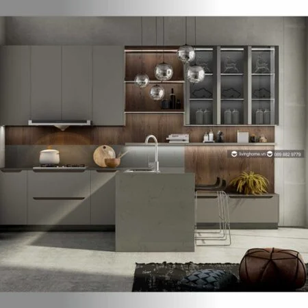 Tủ bếp chữ L đương đại Havana New Collection