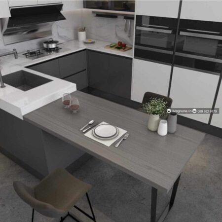 Tủ bếp chữ U đương đại Delicious New Collection