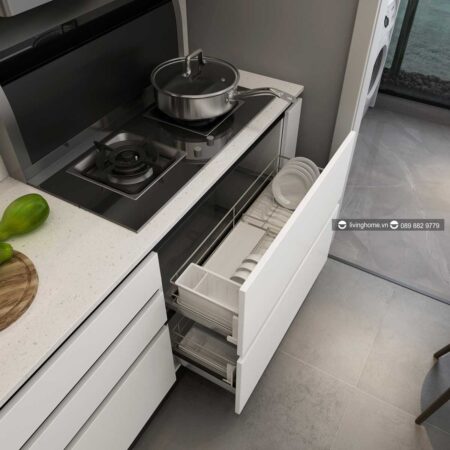 Tủ bếp chữ U đương đại Time New Collection