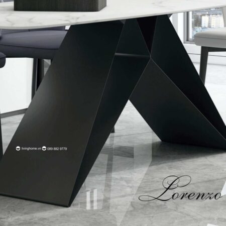 Bàn Ăn Mặt Đá Phiến Phủ Ceramic Hiện Đại Nhập Khẩu - Lorenzo