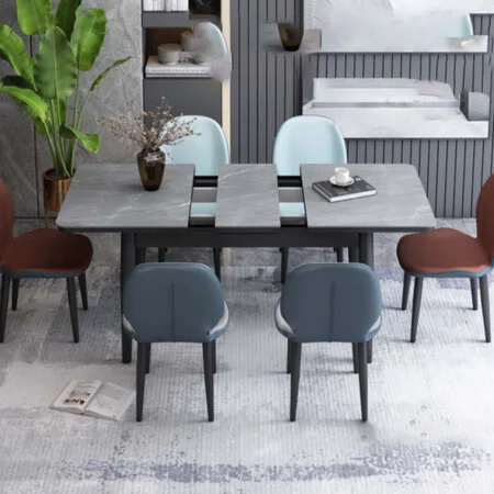 Bàn ăn thông minh mặt đá phiến Rocco siêu bền chống cháy