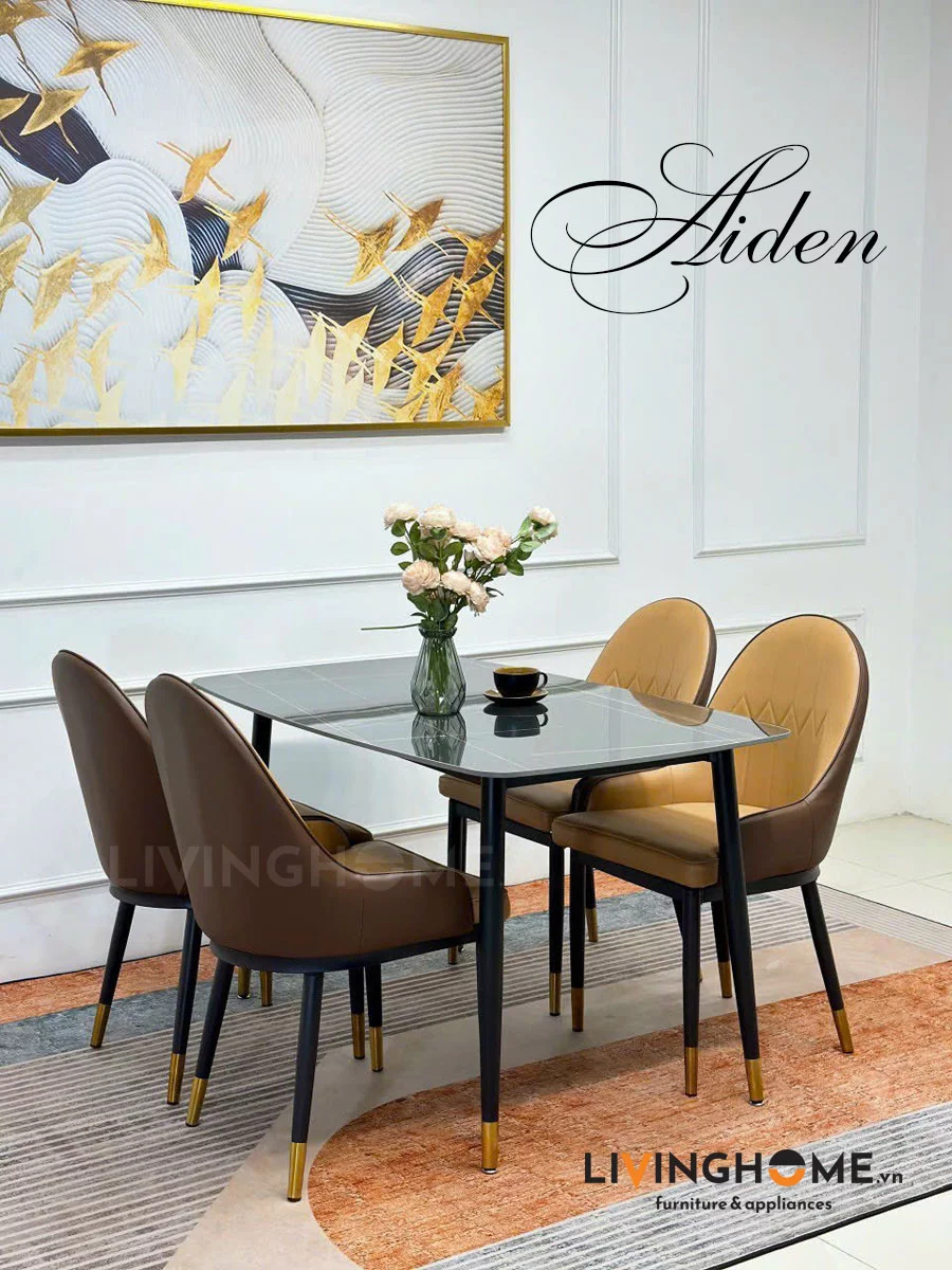 Bàn Ăn Mặt Đá Nhập Khẩu - AIDEN 4 Bàn Ăn Mặt Đá Nhập Khẩu - AIDEN