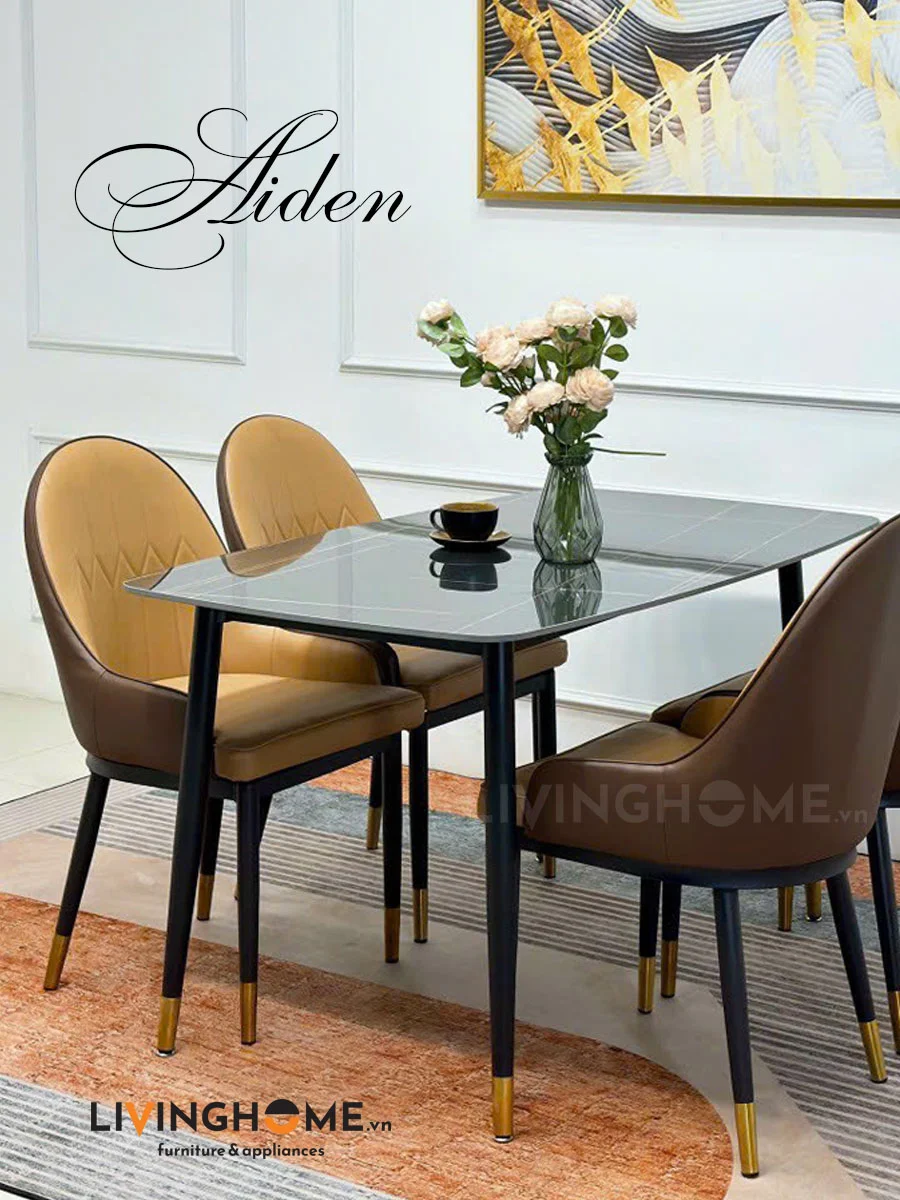 Bàn Ăn Mặt Đá Nhập Khẩu - AIDEN 5 Bàn Ăn Mặt Đá Nhập Khẩu - AIDEN