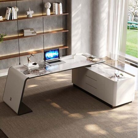 Bàn Làm Việc Giám Đốc, Mặt Đá Ceramic - Neli 10 Bàn Làm Việc Giám Đốc, Mặt Đá Ceramic - Neli