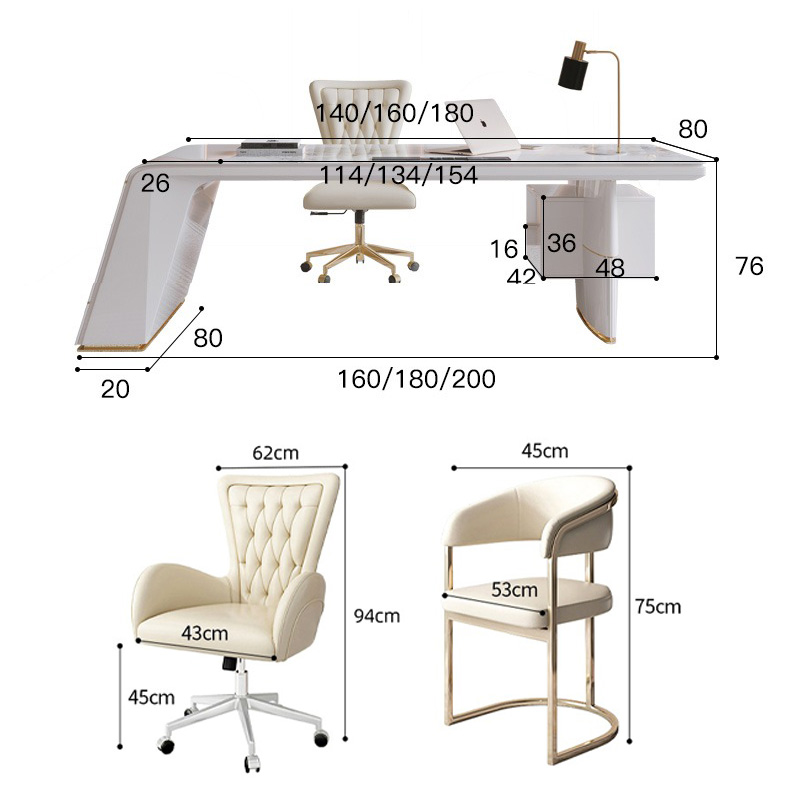 Bàn Làm Việc Giám Đốc, Mặt Đá Ceramic - SIMONA 31 Bàn Làm Việc Giám Đốc, Mặt Đá Ceramic - Simona