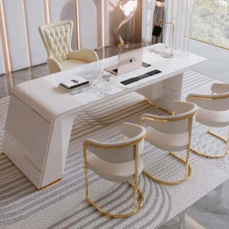 Bàn Làm Việc Giám Đốc, Mặt Đá Ceramic - Simona