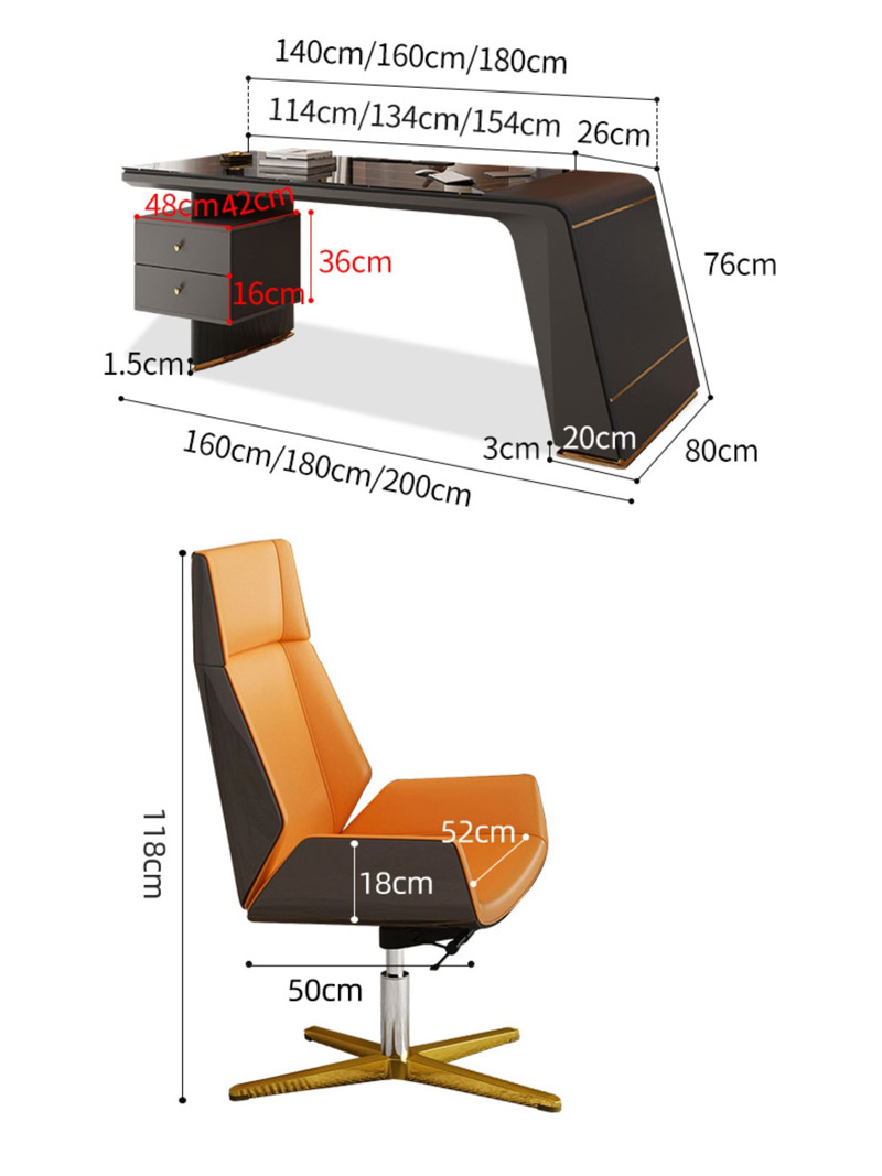 Bàn Làm Việc Giám Đốc, Mặt Đá Ceramic - Stefano 23 Bàn Làm Việc Giám Đốc, Mặt Đá Ceramic - Stefano