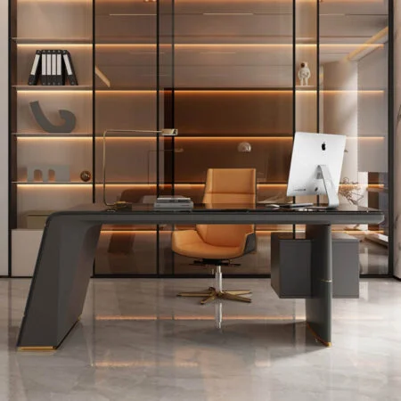 Bàn Làm Việc Giám Đốc, Mặt Đá Ceramic - Stefano