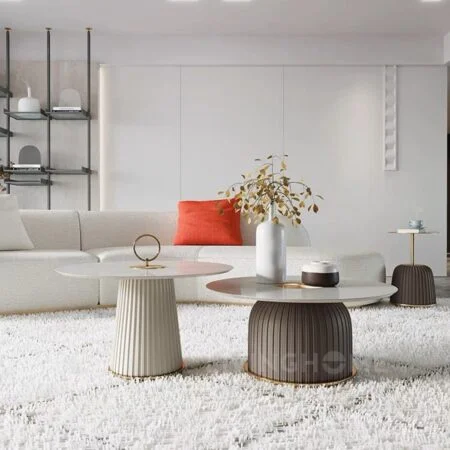 Bàn trà đôi mặt đá hiện đại Mia