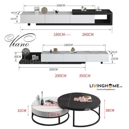 Bàn trà nhập khẩu Viano