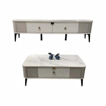 Bộ Bàn Trà Sofa Kệ Tivi Mặt Đá Nhập Khẩu - Nataniele