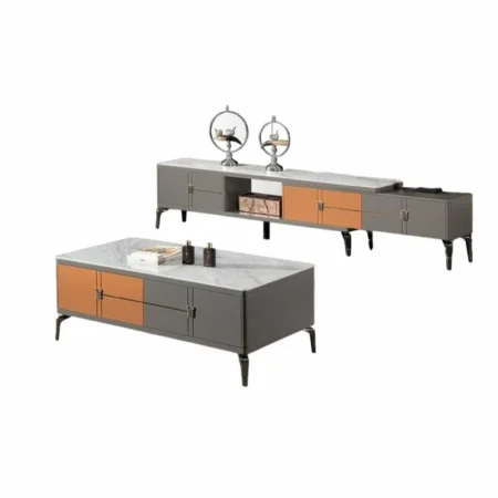 Bộ Bàn Trà Sofa Kệ Tivi Mặt Đá Nhập Khẩu - Paolo