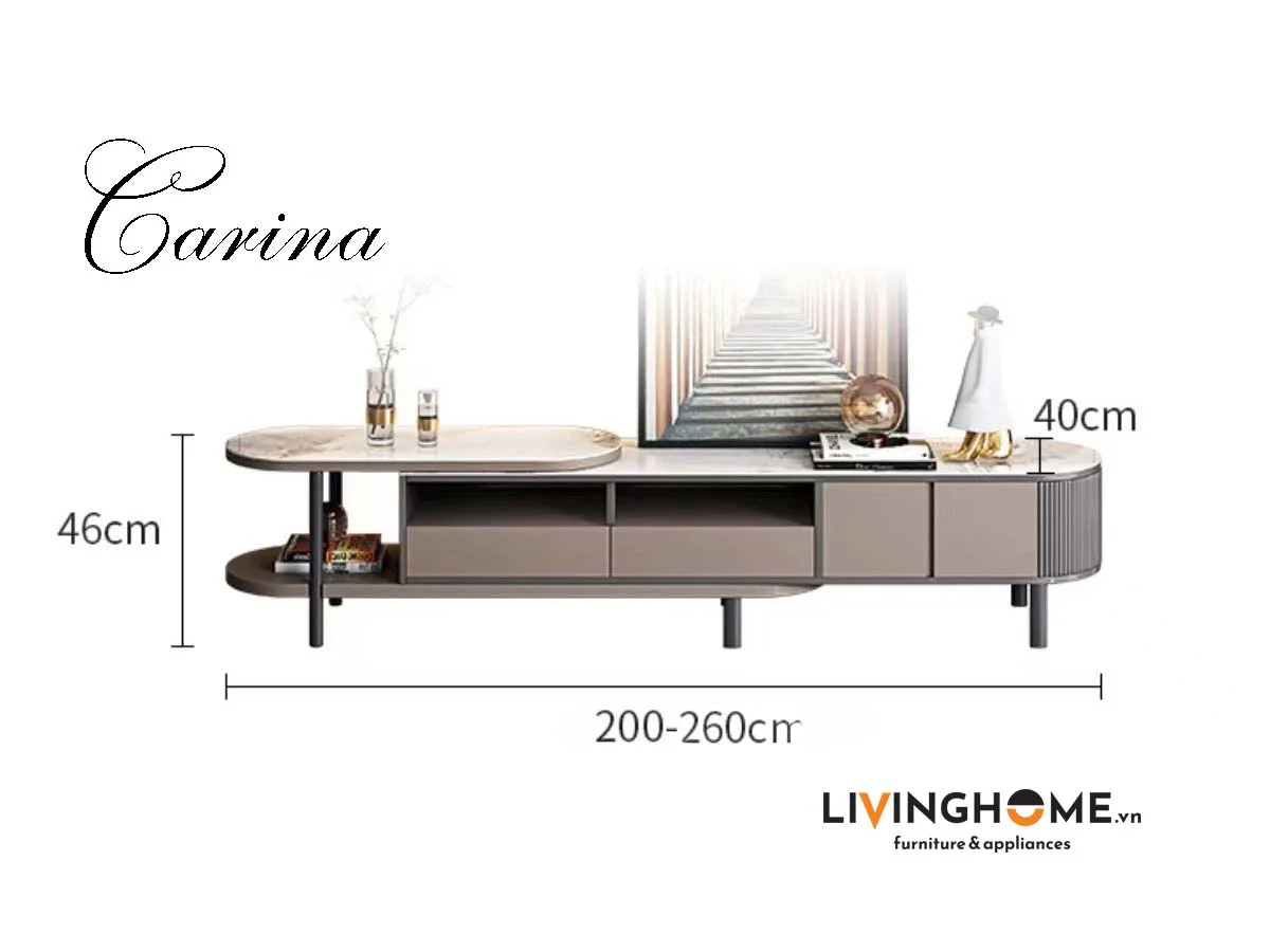 Kệ tivi nhập khẩu Carina 19 Kệ tivi nhập khẩu Carina