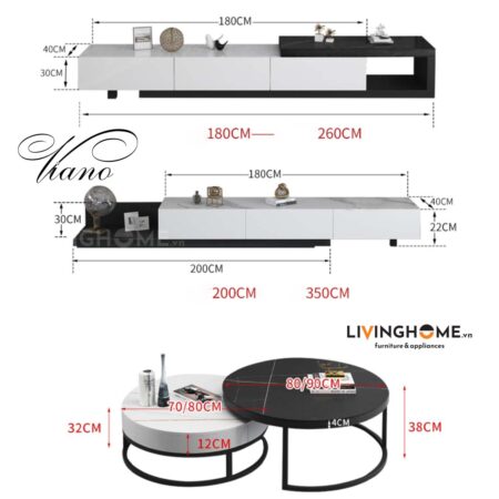 Kệ tivi nhập khẩu Viano 16 Kệ tivi nhập khẩu Viano