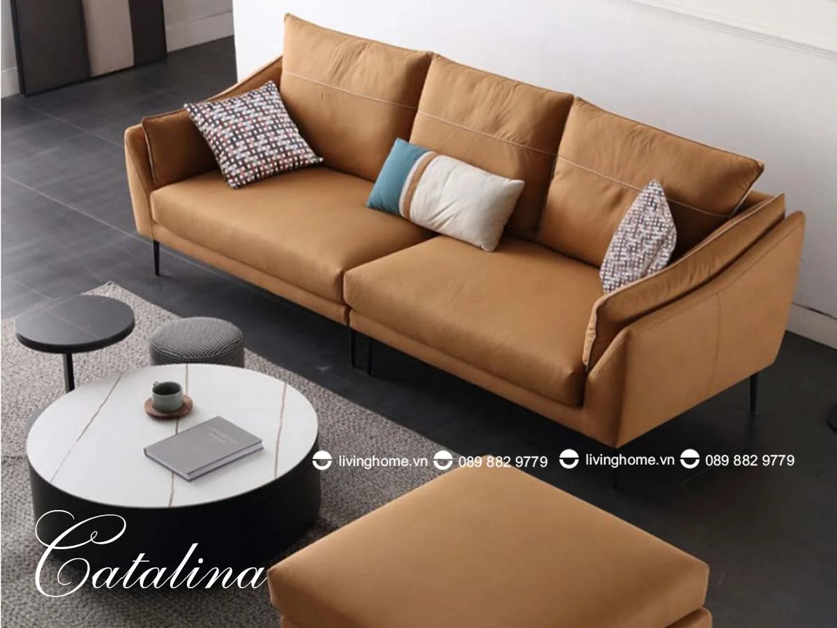 Sofa băng Catalina da công nghiệp bền bỉ đẹp tự nhiên 4 sofa bang catalina da cong nghe kem don 1