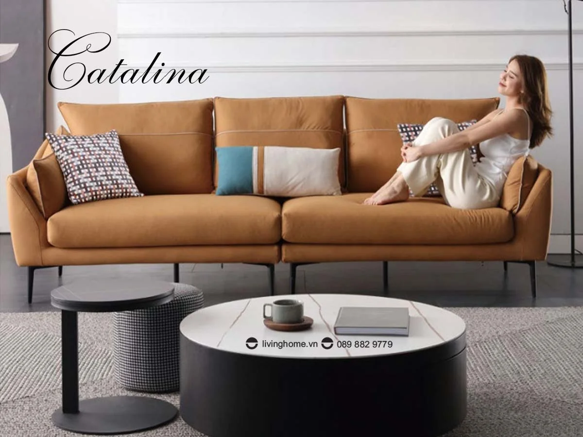 Sofa băng Catalina da công nghiệp bền bỉ đẹp tự nhiên 8 sofa bang catalina da cong nghe kem don 2