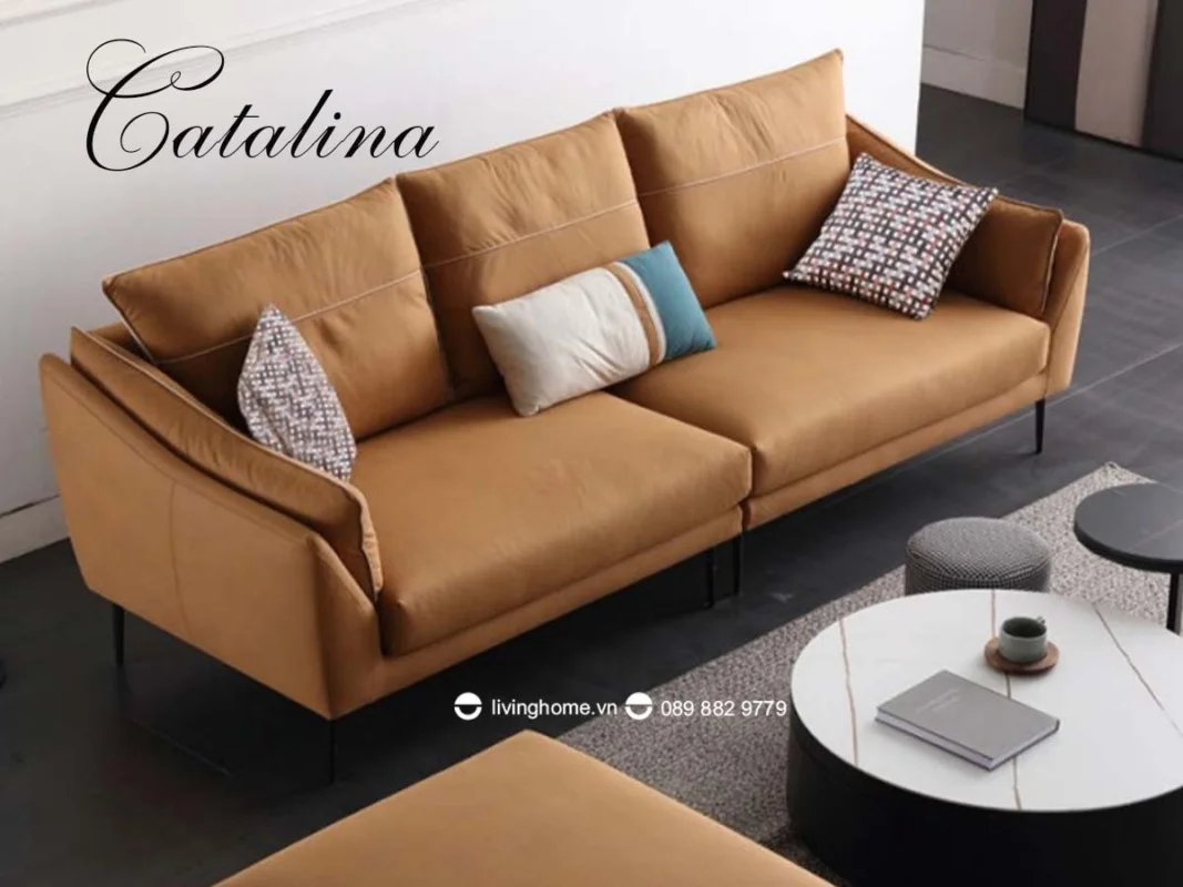 Sofa băng Catalina da công nghiệp bền bỉ đẹp tự nhiên 22 Sofa băng Catalina da công nghiệp