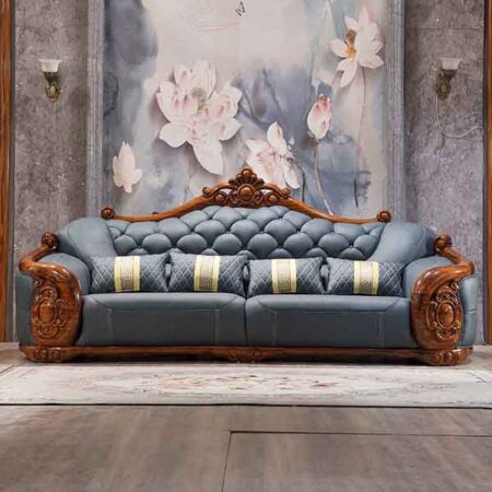 Bộ Sofa Tân Cổ Điển Khung Gỗ Mun Nhập Khẩu - CAMILE 9 Sofa Cổ Điển Khung Gỗ Nhập Khẩu - Camile