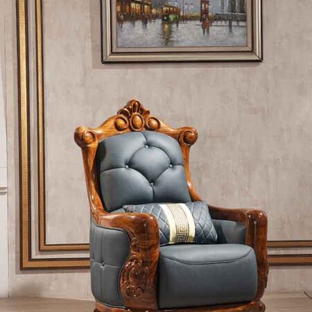 Bộ Sofa Tân Cổ Điển Khung Gỗ Mun Nhập Khẩu - CAMILE 11 Sofa Cổ Điển Khung Gỗ Nhập Khẩu - Camile