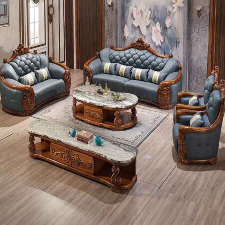 Bộ Sofa Tân Cổ Điển Khung Gỗ Mun Nhập Khẩu - CAMILE 10 Sofa Cổ Điển Khung Gỗ Nhập Khẩu - Camile