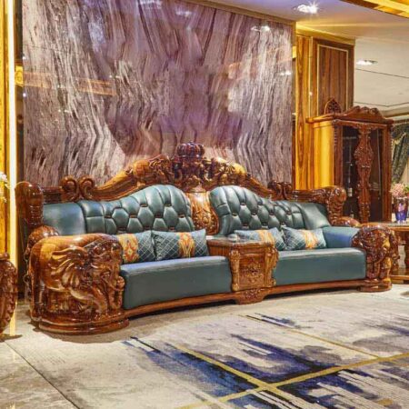 Bộ Sofa Tân Cổ Điển Khung Gỗ Mun Nhập Khẩu - DEVULA 9 Sofa Cổ Điển Khung Gỗ Nhập Khẩu - Devula