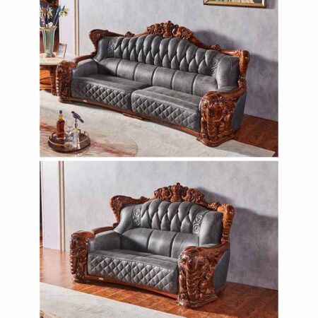 Bộ Sofa Tân Cổ Điển Khung Gỗ Mun Nhập Khẩu - KONBA 12 Sofa Cổ Điển Khung Gỗ Nhập Khẩu - Konba