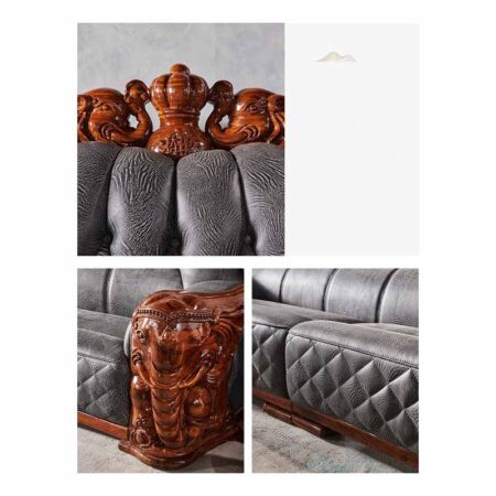 Bộ Sofa Tân Cổ Điển Khung Gỗ Mun Nhập Khẩu - KONBA 10 Sofa Cổ Điển Khung Gỗ Nhập Khẩu - Konba