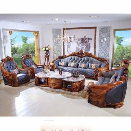 Bộ Sofa Tân Cổ Điển Khung Gỗ Mun Nhập Khẩu - MIXENU 11 Sofa Cổ Điển Khung Gỗ Nhập Khẩu - Mixenu