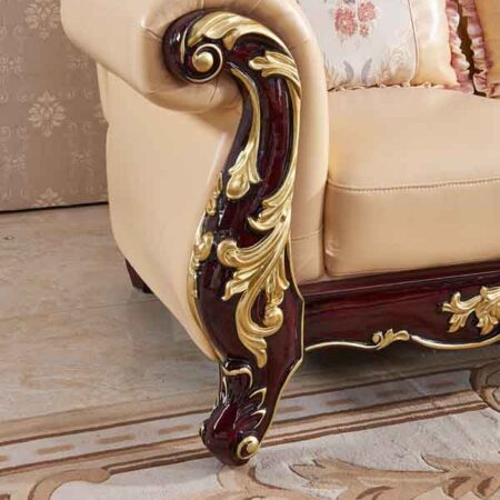 Bộ Sofa Tân Cổ Điển Khung Gỗ Mun Nhập Khẩu - PALACE 11 Sofa Cổ Điển Khung Gỗ Nhập Khẩu - Palace