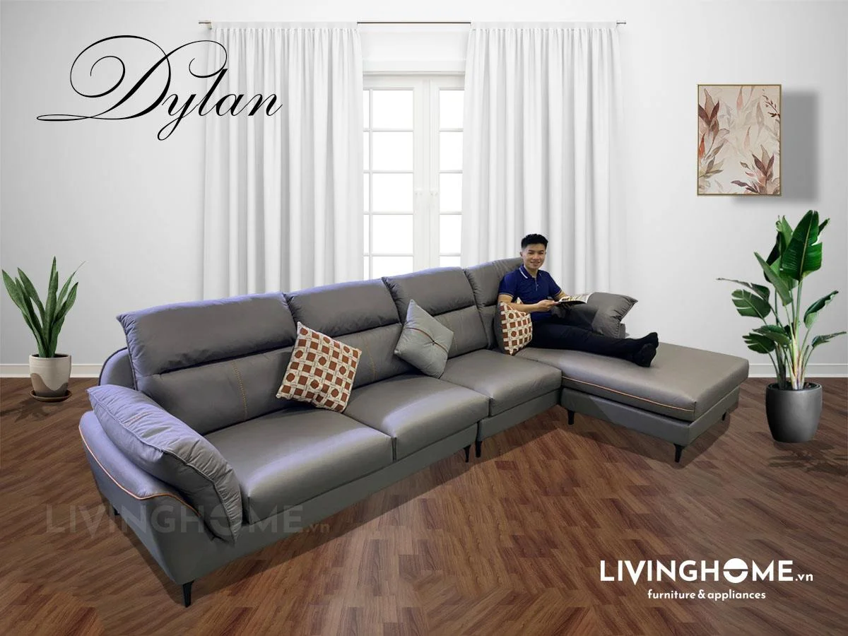 Sofa Góc Da Cao Cấp Nhập Khẩu - Dylan 5 Sofa Góc Da Cao Cấp Nhập Khẩu - Dylan