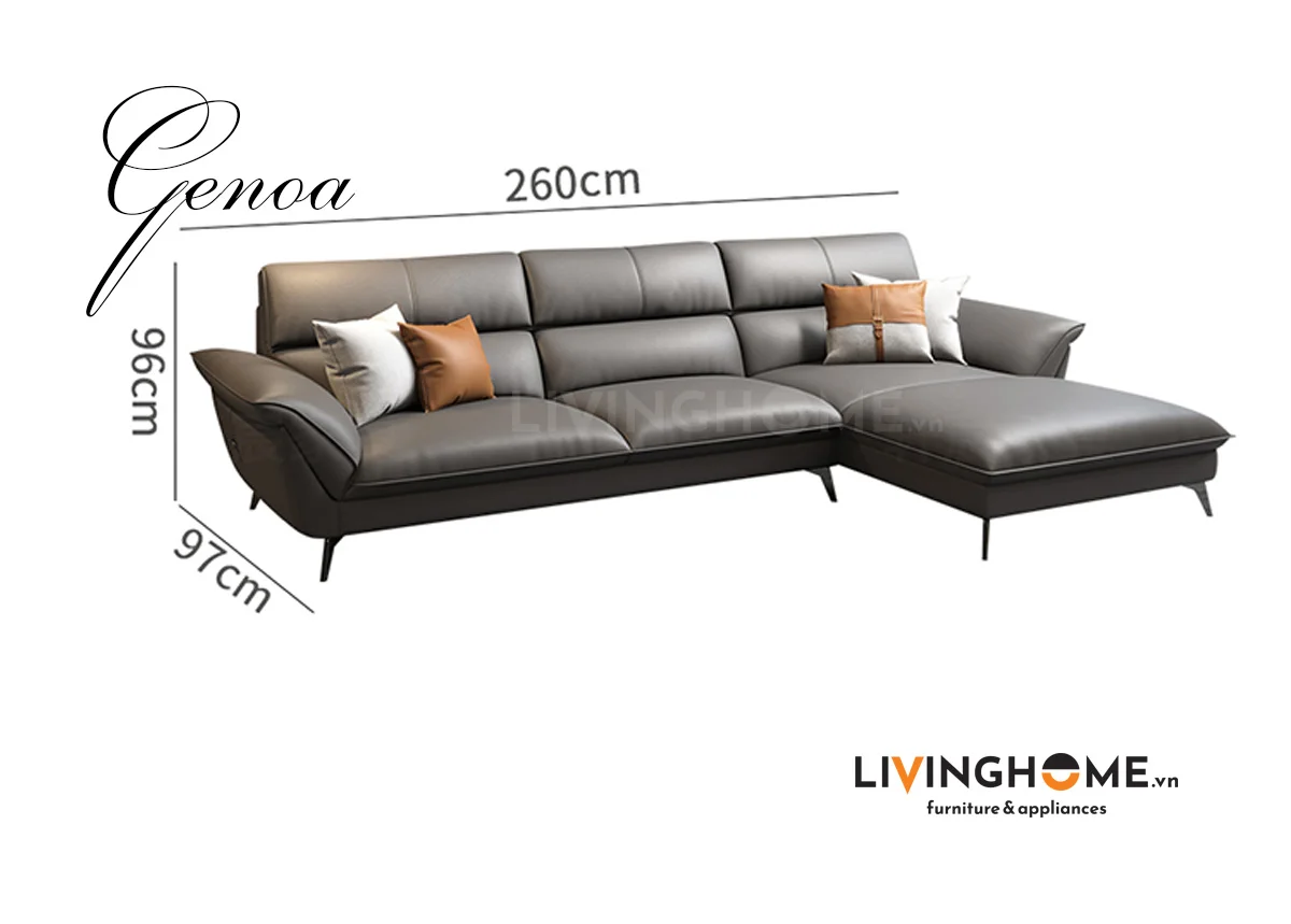 Sofa Góc Cao Cấp Nhập Khẩu - Genoa 43 Sofa Góc Cao Cấp Nhập Khẩu - Genoa