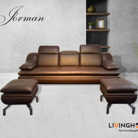 Sofa Văng Da 3 Chỗ Tựa Gật Gù - Jorman 10 Sofa Jorman