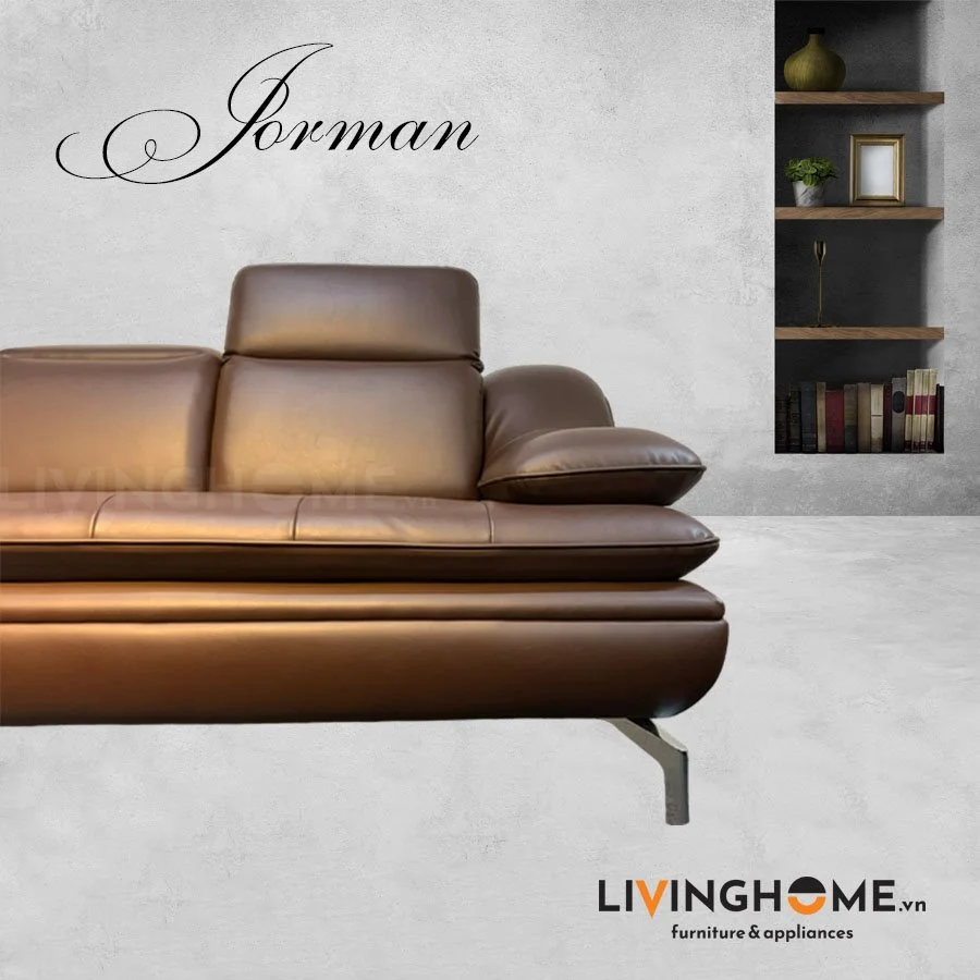 Sofa Văng Da 3 Chỗ Tựa Gật Gù - Jorman