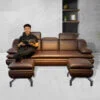 Sofa Văng Da 3 Chỗ Tựa Gật Gù - Jorman 2 Sofa Jorman