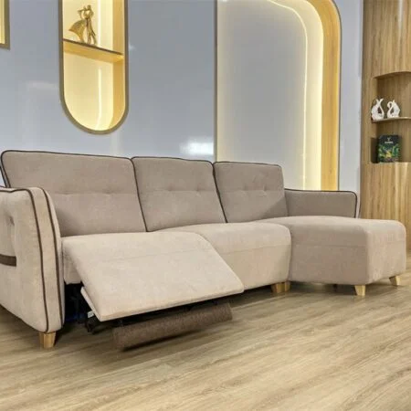 Sofa Góc Vải Kết Hợp Ghế Sofa Thư Giản Chỉnh Điện - Lenado