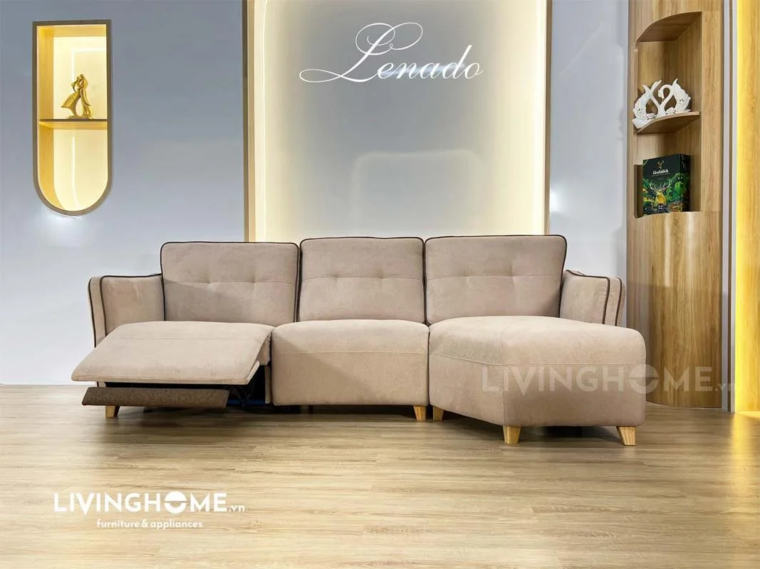 Sofa Góc Vải Kết Hợp Ghế Sofa Thư Giãn Chỉnh Điện - Lenado 14 Sofa Góc Vải Kết Hợp Ghế Sofa Thư Giản Chỉnh Điện - Lenado