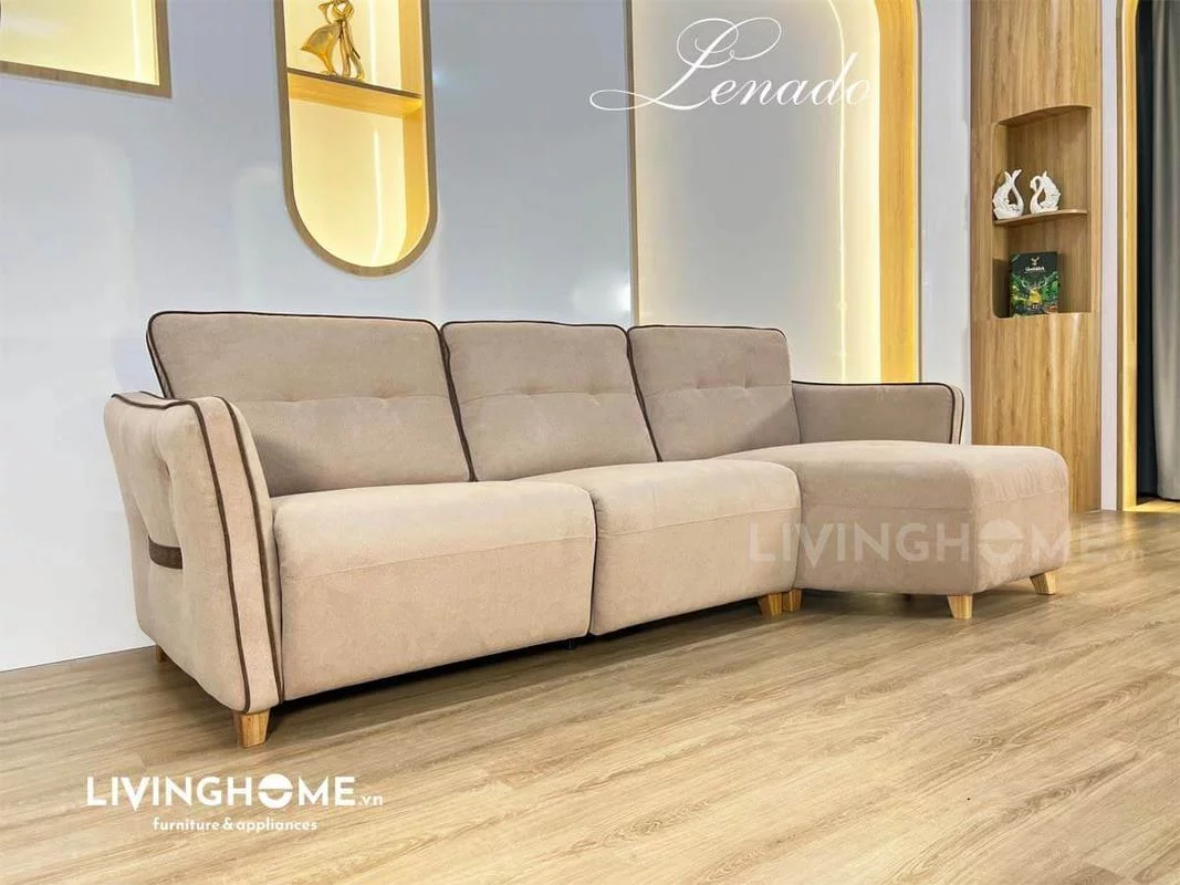 Sofa Góc Vải Kết Hợp Ghế Sofa Thư Giãn Chỉnh Điện - Lenado 12 Sofa Góc Vải Kết Hợp Ghế Sofa Thư Giản Chỉnh Điện - Lenado