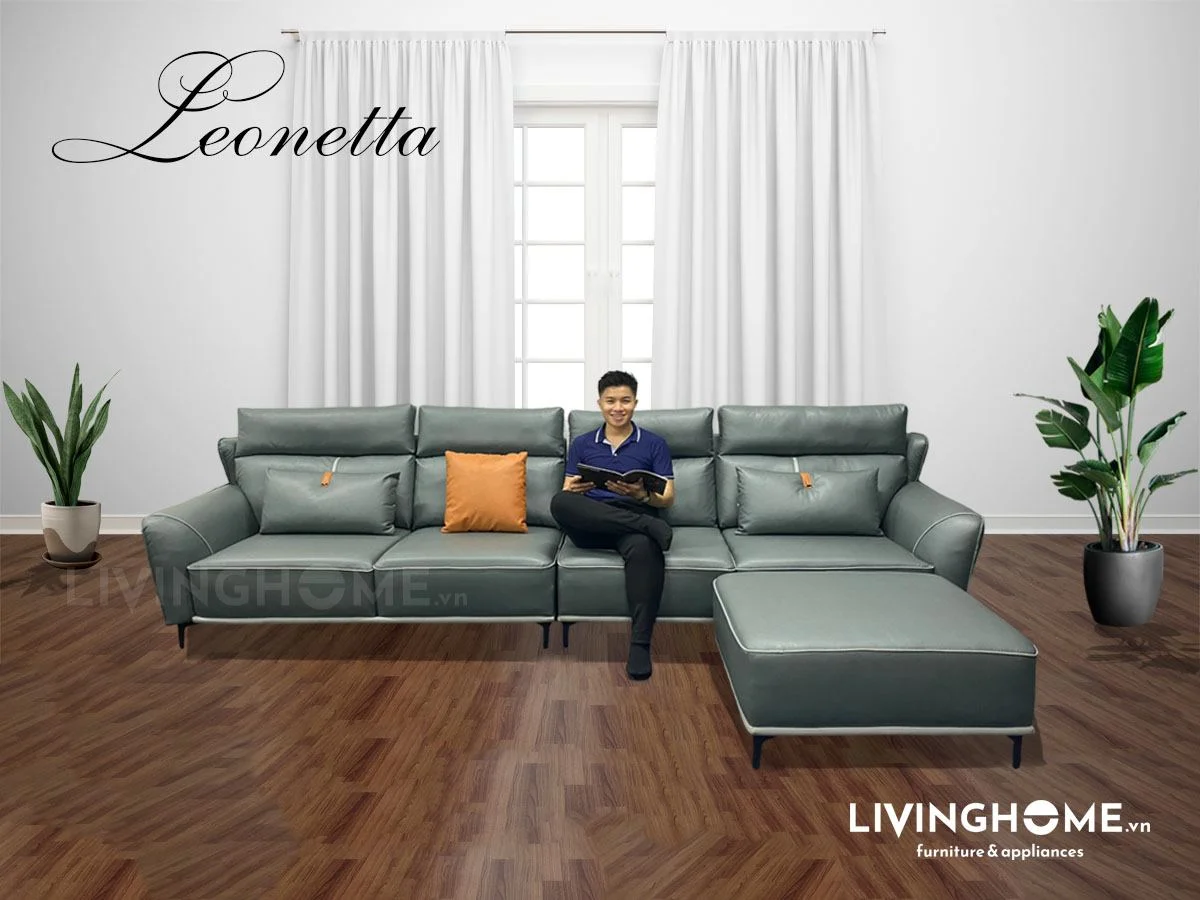 Sofa Góc Da Cao Cấp Nhập Khẩu - Leonetta 4 Sofa Leonetta