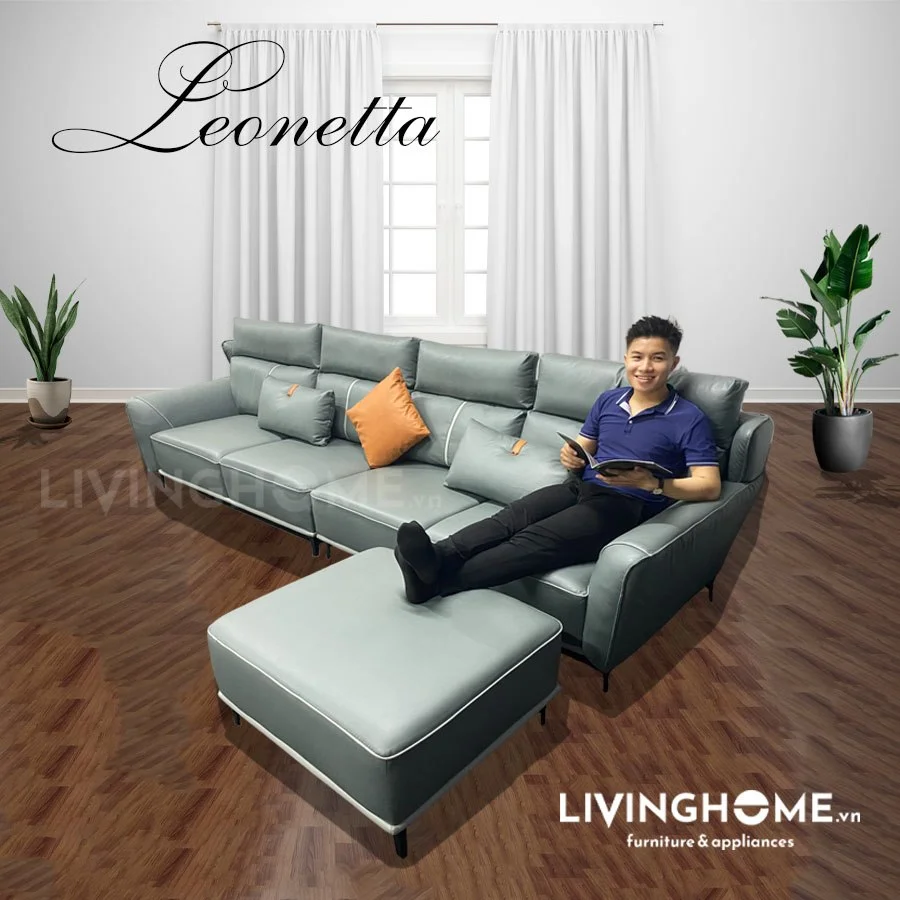 Sofa Góc Da Cao Cấp Nhập Khẩu - Leonetta 8 Sofa Leonetta