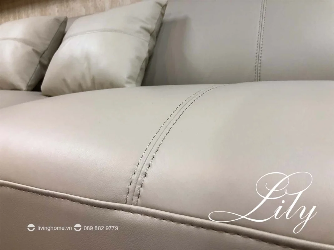Sofa Băng Da Bò Cao Cấp 2m2 - Lily 16 Bộ Sofa băng da bò Lily