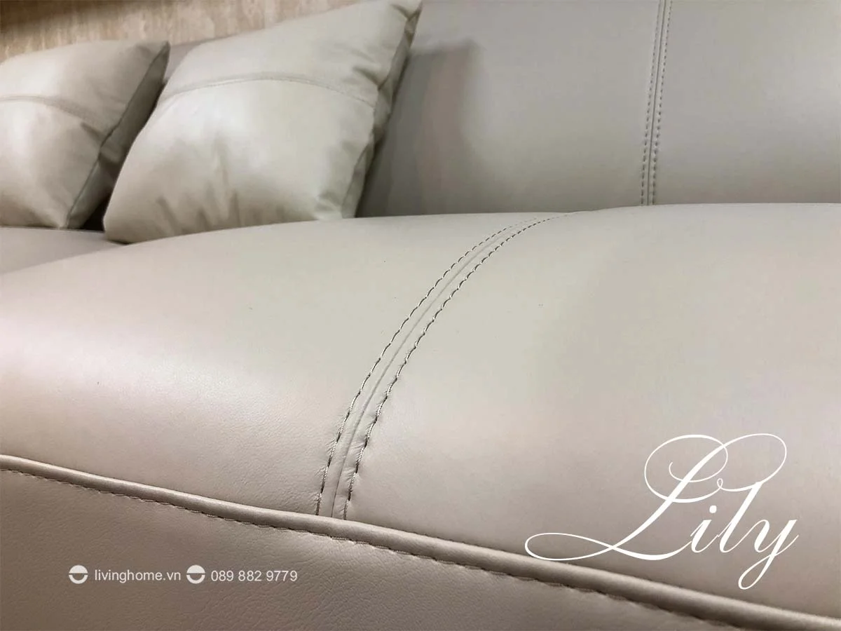 Sofa Băng Da Bò Cao Cấp 1m85 - Lily 6 Bộ Sofa băng da bò Lily