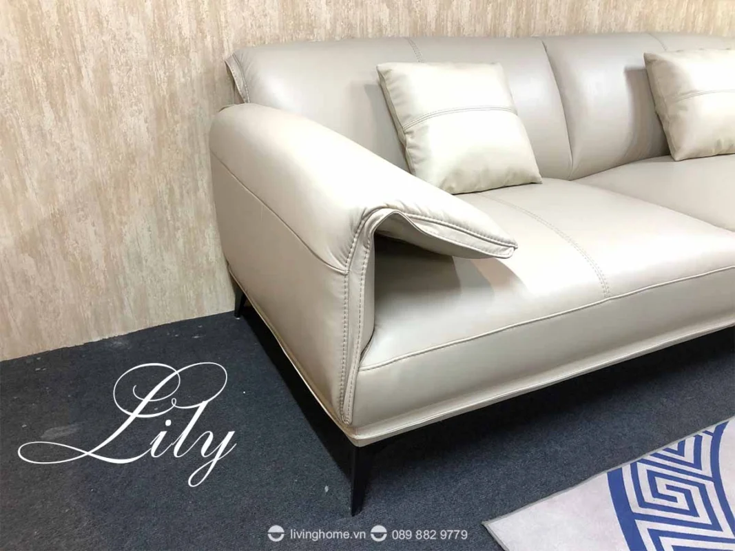 Sofa Băng Da Bò Cao Cấp 2m2 - Lily 17 Bộ Sofa băng da bò Lily