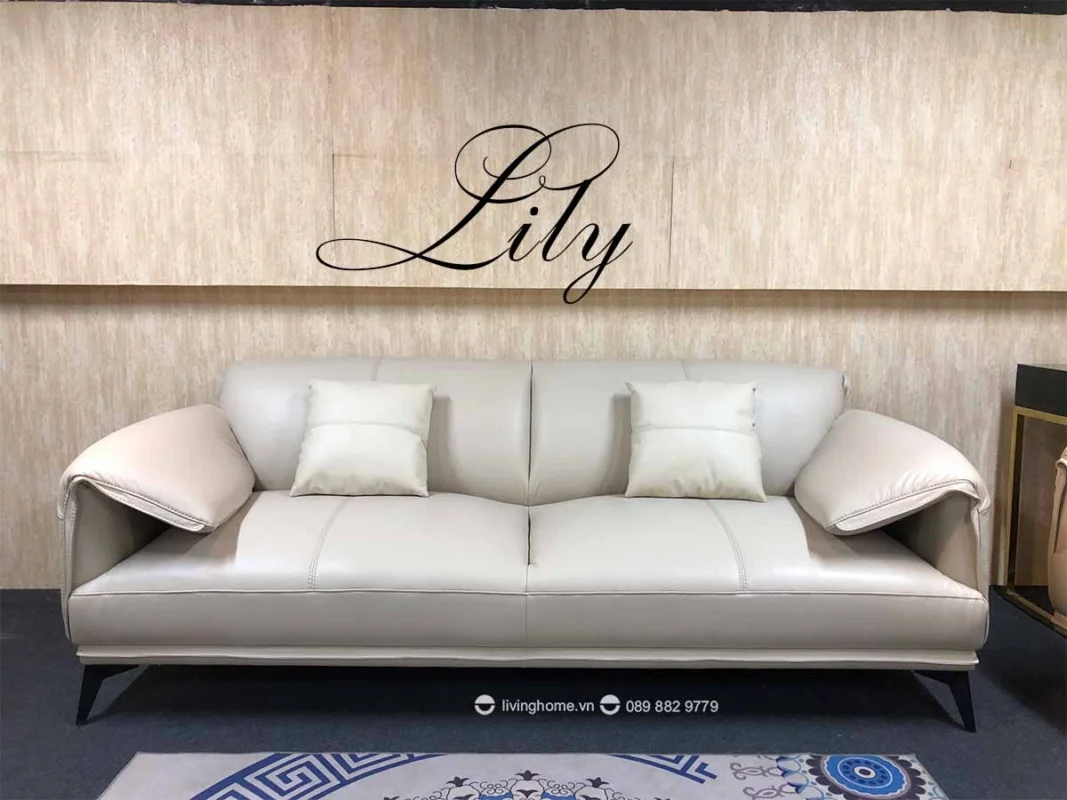 Sofa Băng Da Bò Cao Cấp 2m2 - Lily 15 Bộ Sofa băng da bò Lily