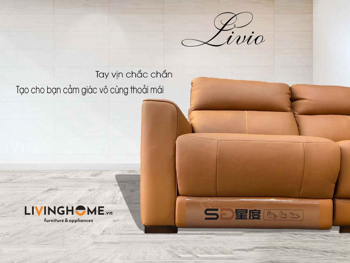 Sofa Góc Da Kết Hợp Ghế Sofa Thư Giản Chỉnh Điện - Livio 16 Sofa Góc Da Kết Hợp Ghế Sofa Thư Giản Chỉnh Điện - Livio
