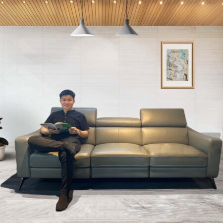 Sofa Băng Da Kết Hợp Ghế Thư Giản Chỉnh Điện - Malino 7 Sofa Malino